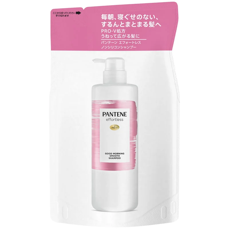 Pantene Smooth Shampoo Refill 350Ml for Effortless Good Morning Hair