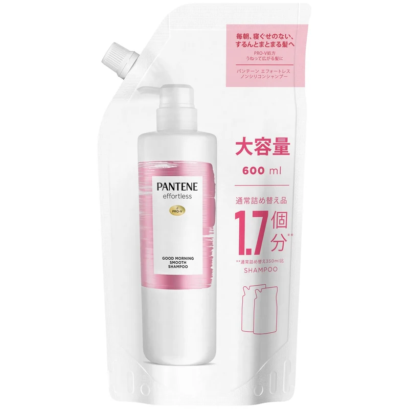 Pantene Good Morning Smooth Shampoo Refill 600Ml Effortless Care