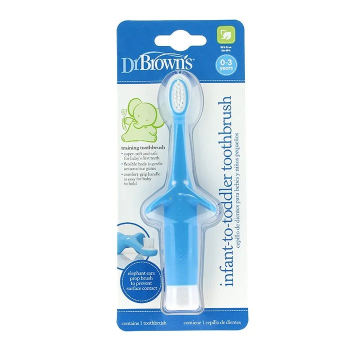 Dr Browns Elephant Toothbrush_ 0-3 Years_ Blue