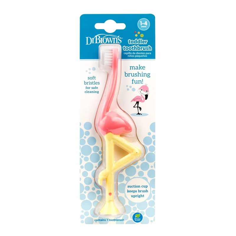 Dr Browns Flamingo Toothbrush_ 1-4 Years