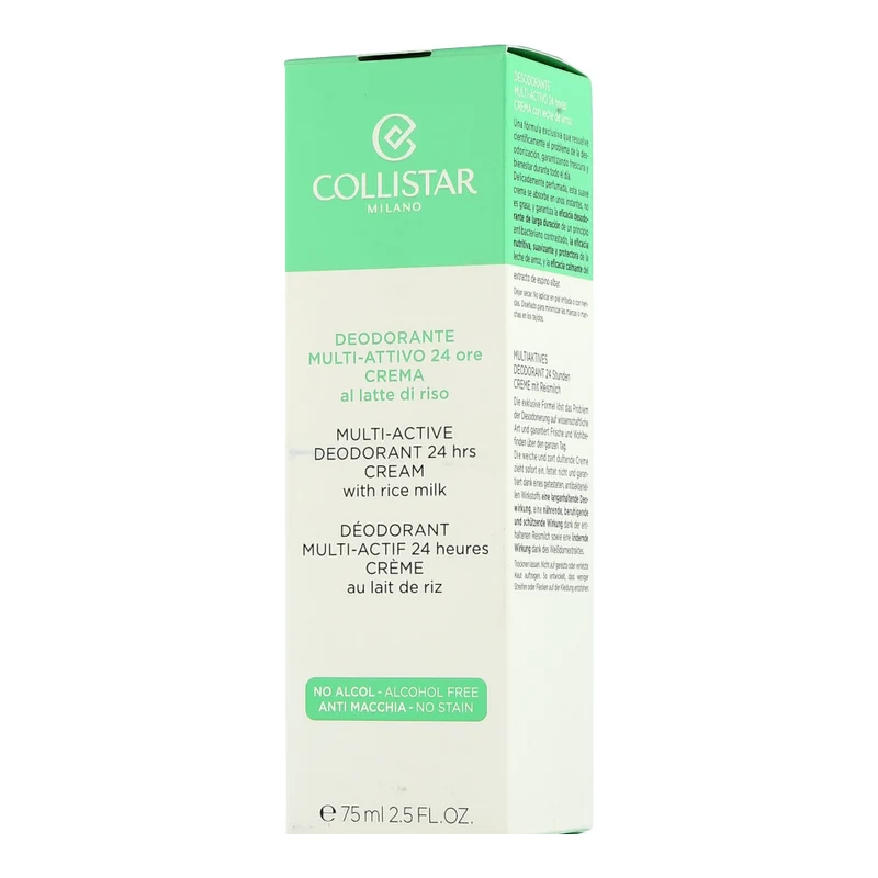 Collistar Multi-Active Deodorant 24hrs Cream with Rice Milk