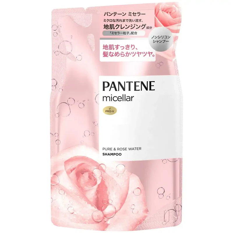Pantene Micellar Non-Silicone Shampoo Pure & Rose Water Refill 350ml