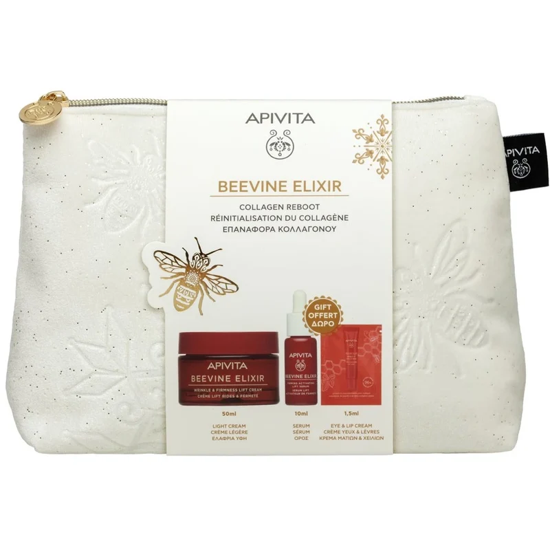 Apivita Beevine Elixir Light Cream - 50ml + Beevine Elixir Serum - 10ml + Eye and Lip Cream - 1.5ml