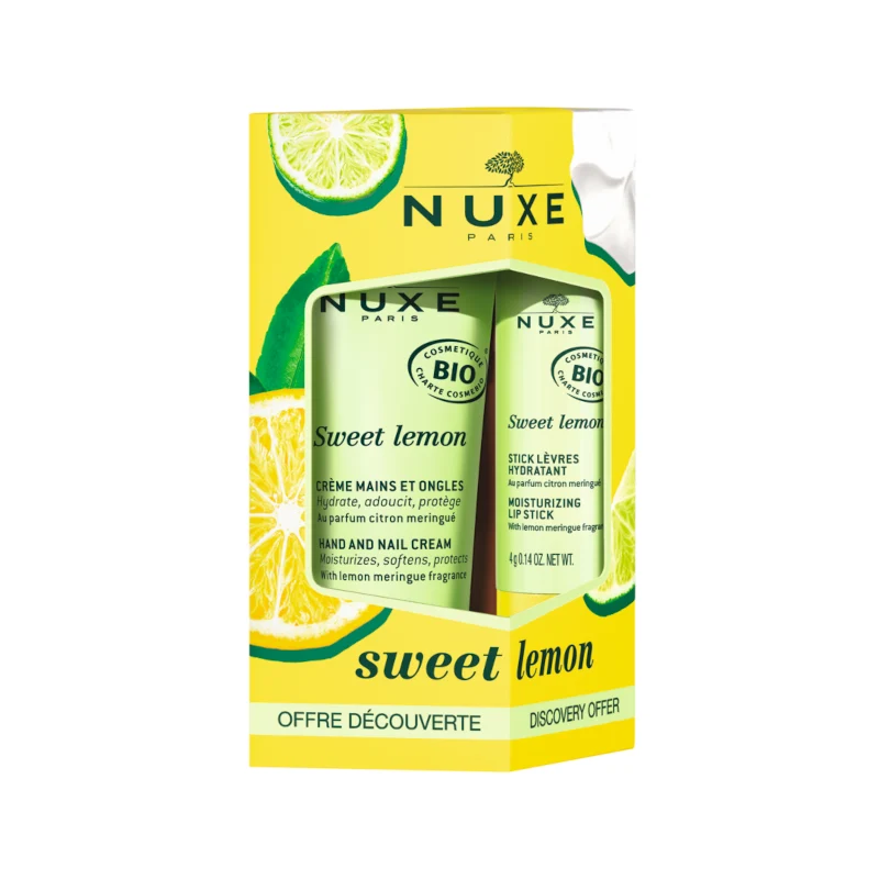 Nuxe Sweet Lemon Hand Cream - 30ml + Lip Stick
