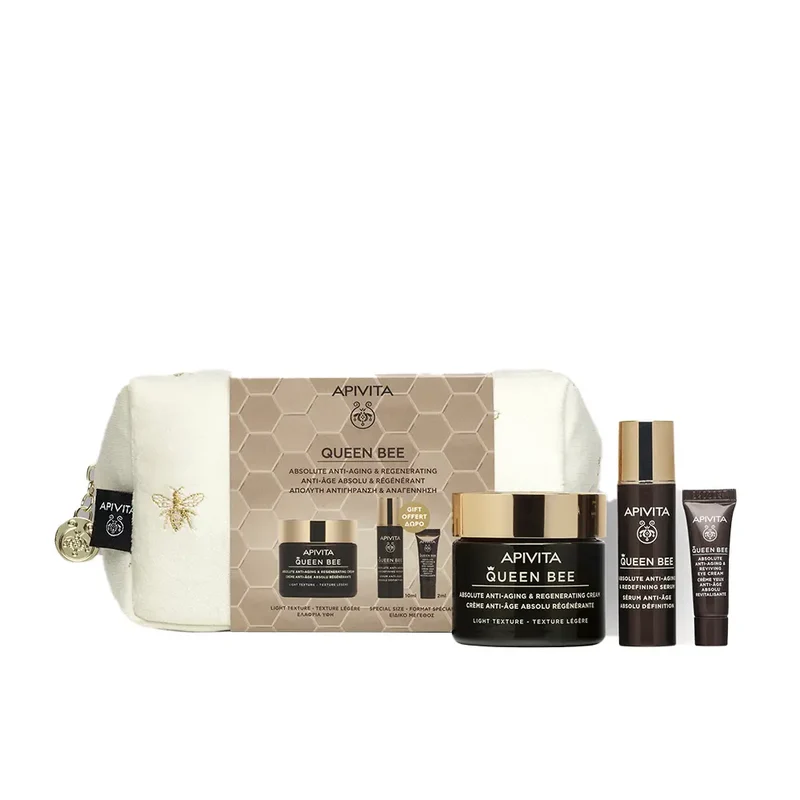 Apivita Queen Bee Serum + Free Light Cream 15ml + Eye Cream 5ml