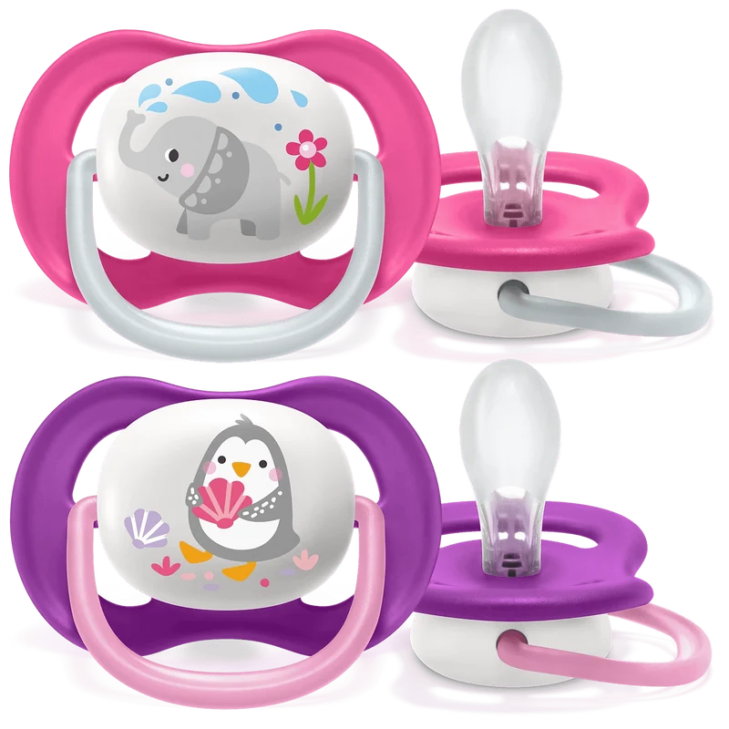 Philips Avent Pacifier_Ultra Air_Animais_ 6-18M_Girl (x2 units)
