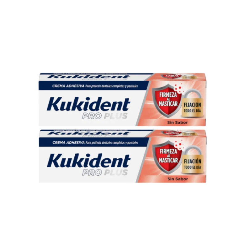 Kukident Pro Plus Chewing Firmness Flavourless - 40g (Twin Pack)