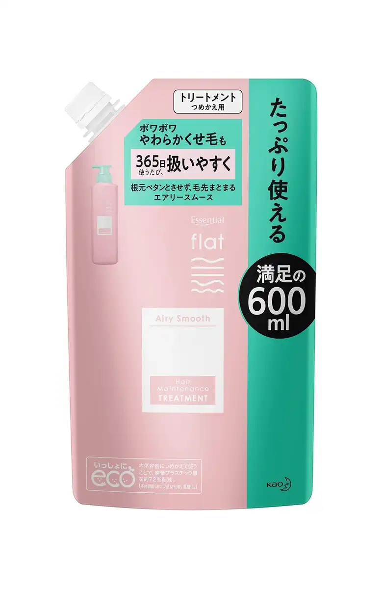 Flat Large Capacity Airy Smooth Treatment 600mL Refill