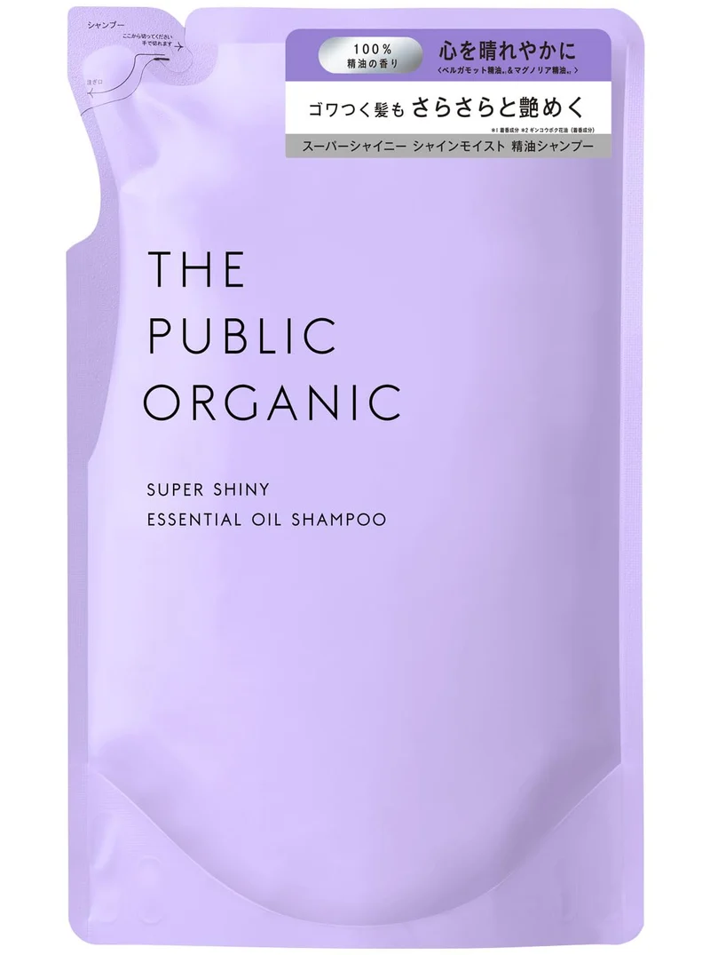 The Public Organic Super Shiny Shampoo Refill 400ml - Moisturizing Essential Oils