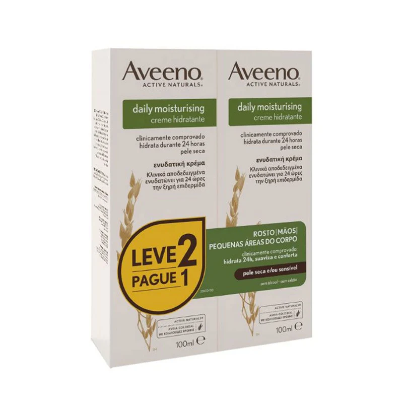Aveeno Daily Moisturising Cream - 100ml (x2 units) Promotion