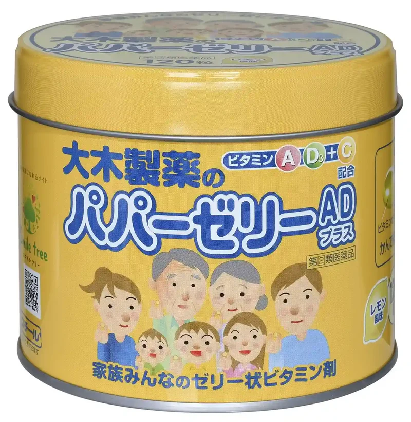 Papa Jelly Vitamin Ad Plus 120 Tablets - [Class 2 OTC Drug]