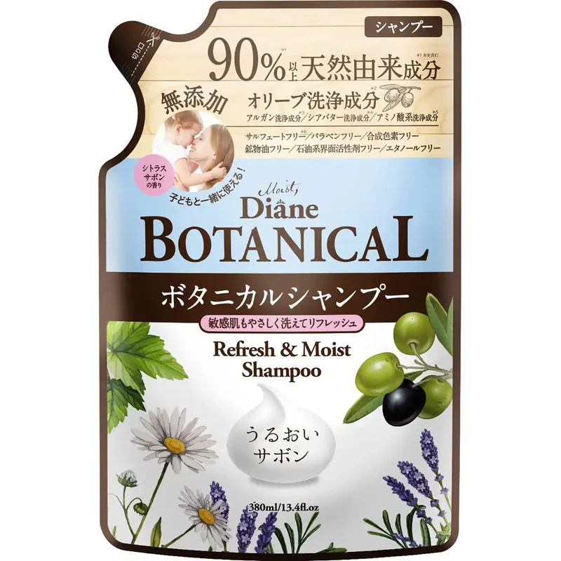 Diane Botanical Citrus Shampoo 380Ml Refresh & Moist Scalp Cleanser