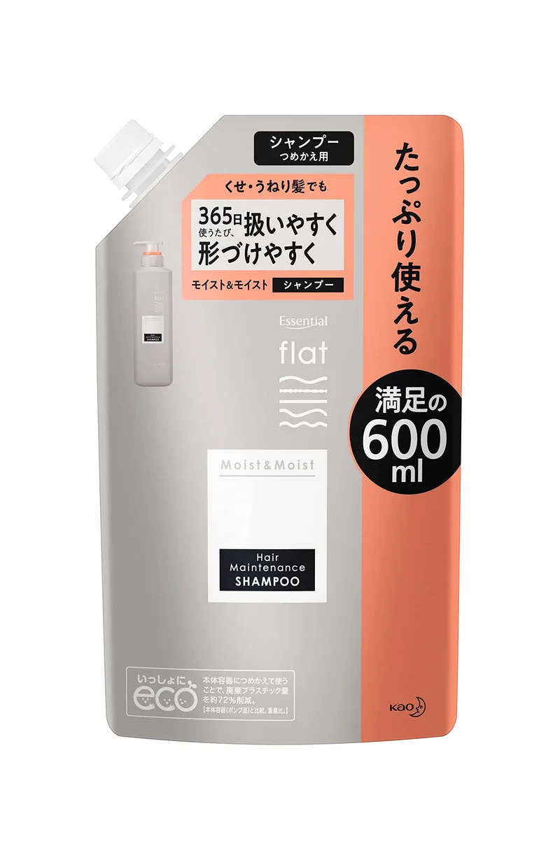 Flat Large Capacity Moist & Moist Shampoo Refill 600Ml Refreshing Floral Scent