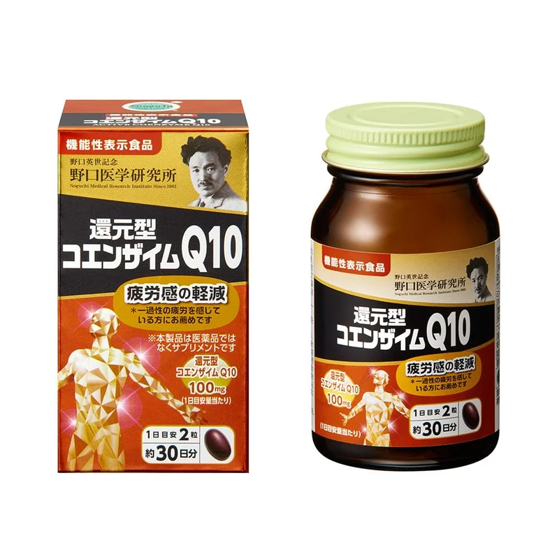 Noguchi Medical Research Coenzyme Q10 Supplement Reduces Fatigue 60 Tablets