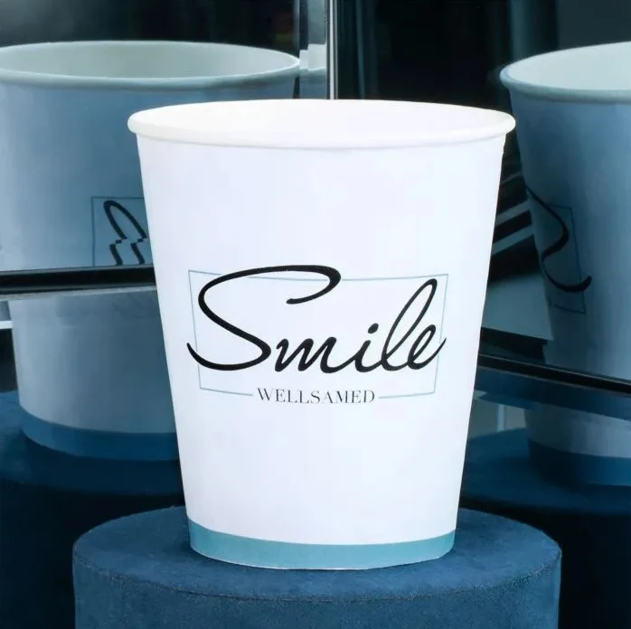 Wellsamed Mundspülbecher aus Papier Smile