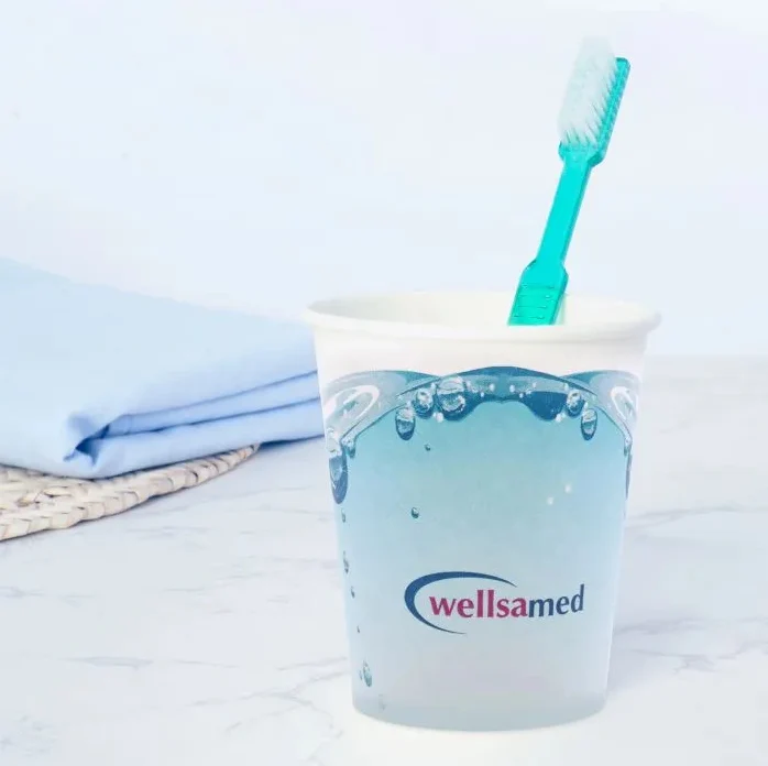 Wellsamed Mundspülbecher aus Papier Bubble