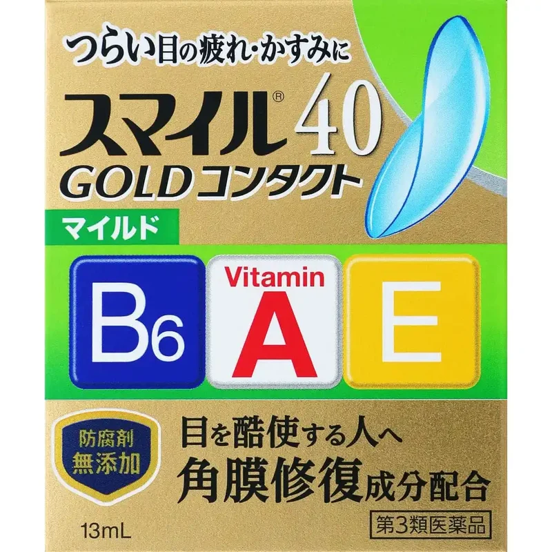 Lion Smile 40 Gold Contact Mild Eye Drops 13ml - [Third-Class OTC Drug]