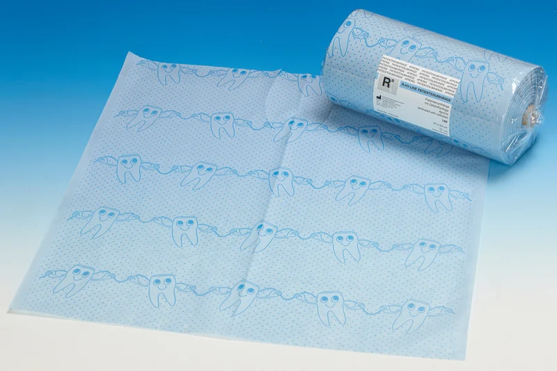 R-Dental R-HY-LINE Patientenumhänge blau mit Zahnmotiv