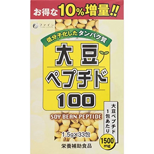 Fine Japan Soybean Peptide 33 Packets 100 Amino Acid Score 100