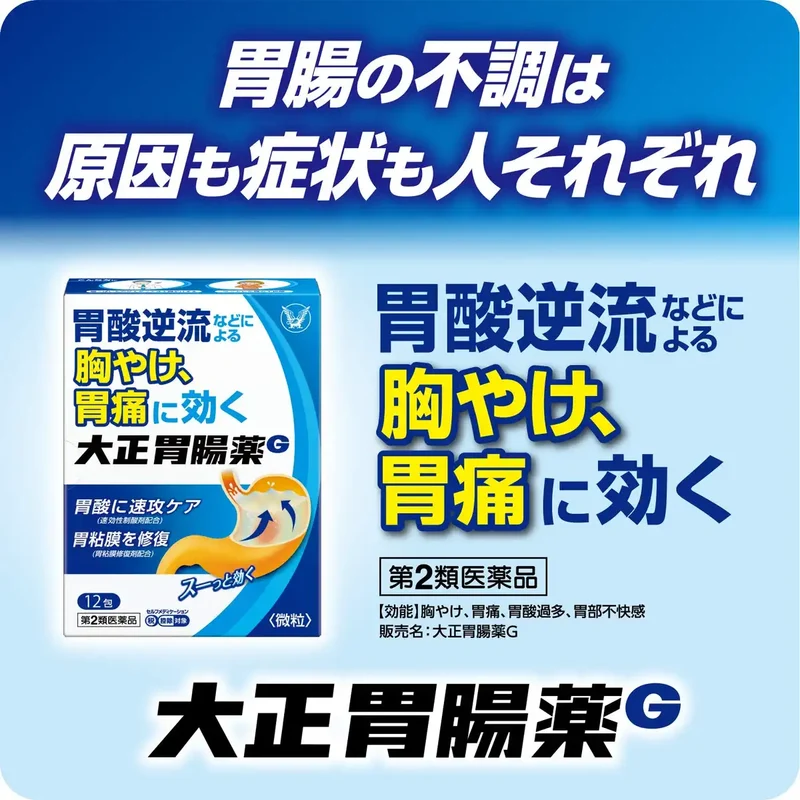 Taisho Gastrointestinal Medicine G 12 Packs | 2Nd-Class Otc Drug | Japan | Self-Medication Tax System