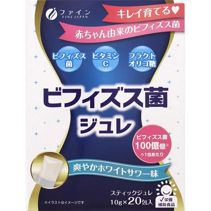 Fine Japan Bifidobacteria Jelly 240g 12g x 20 Packs - Supplements