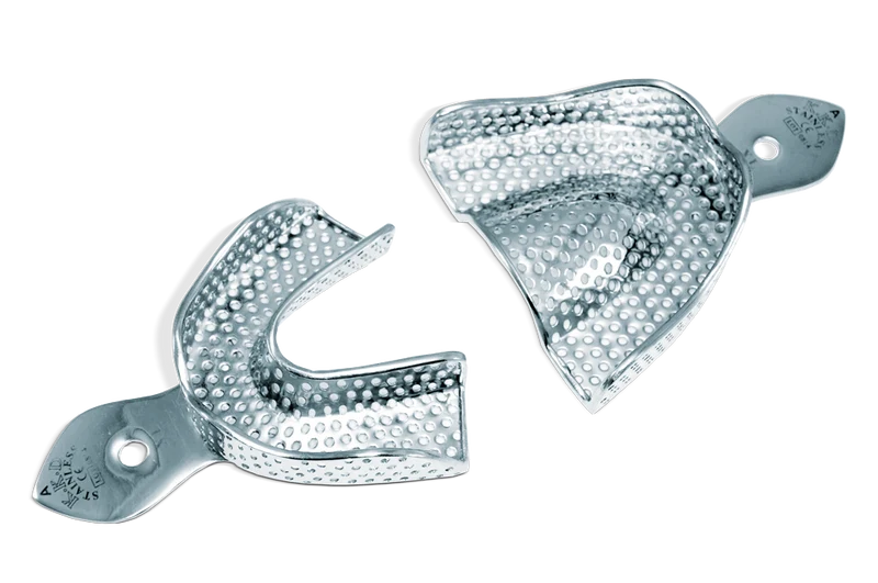 KKD® Abformlöffel ANATOMIC mit Retentionsrand „perforiert“, Satz mit 8 Löffeln