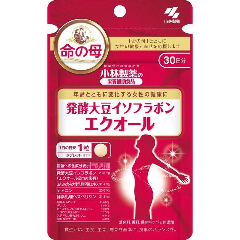 Kobayashi Fermented Soy Isoflavones Equol 30 Tablets