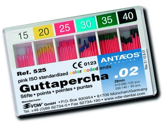 VDW Guttaperchaspitzen .02 Nr. 525 / Taper .02