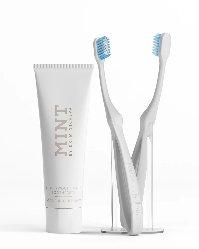Set Hollywood Smile Zahnpasta & Polish Zahnbürste im Doppelpack