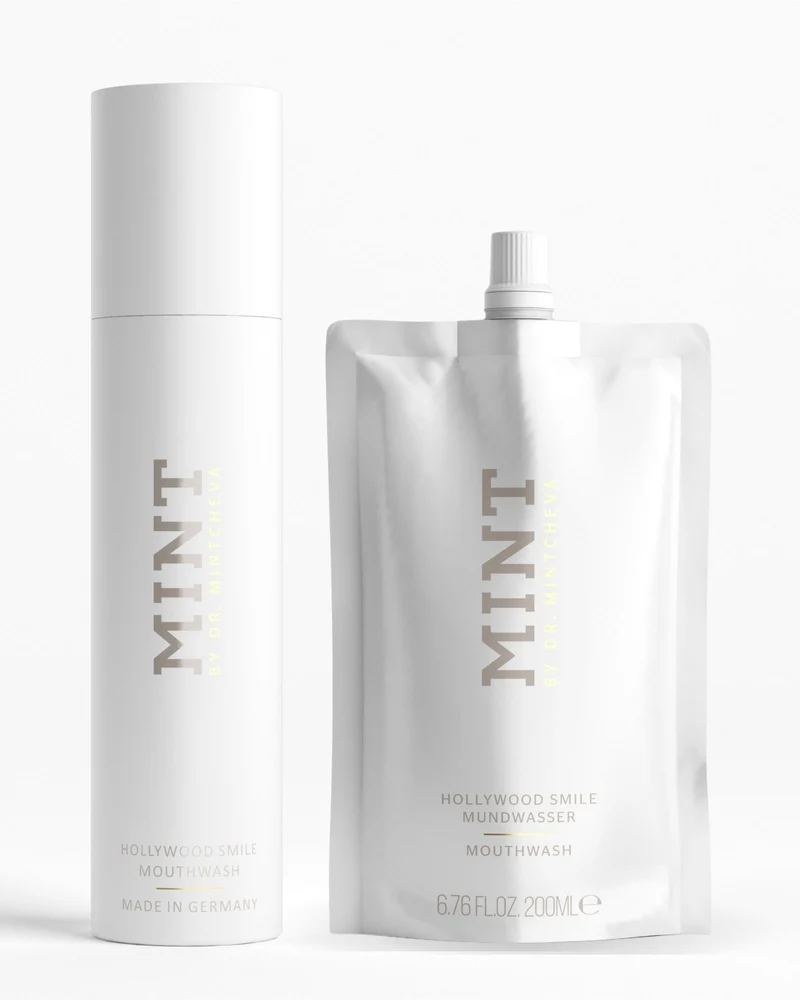 MINT HOLLYWOOD SMILE MUNDWASSER & REFILL SET