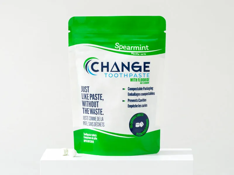 3-Month Spearmint Toothpaste Tablets With Fluoride