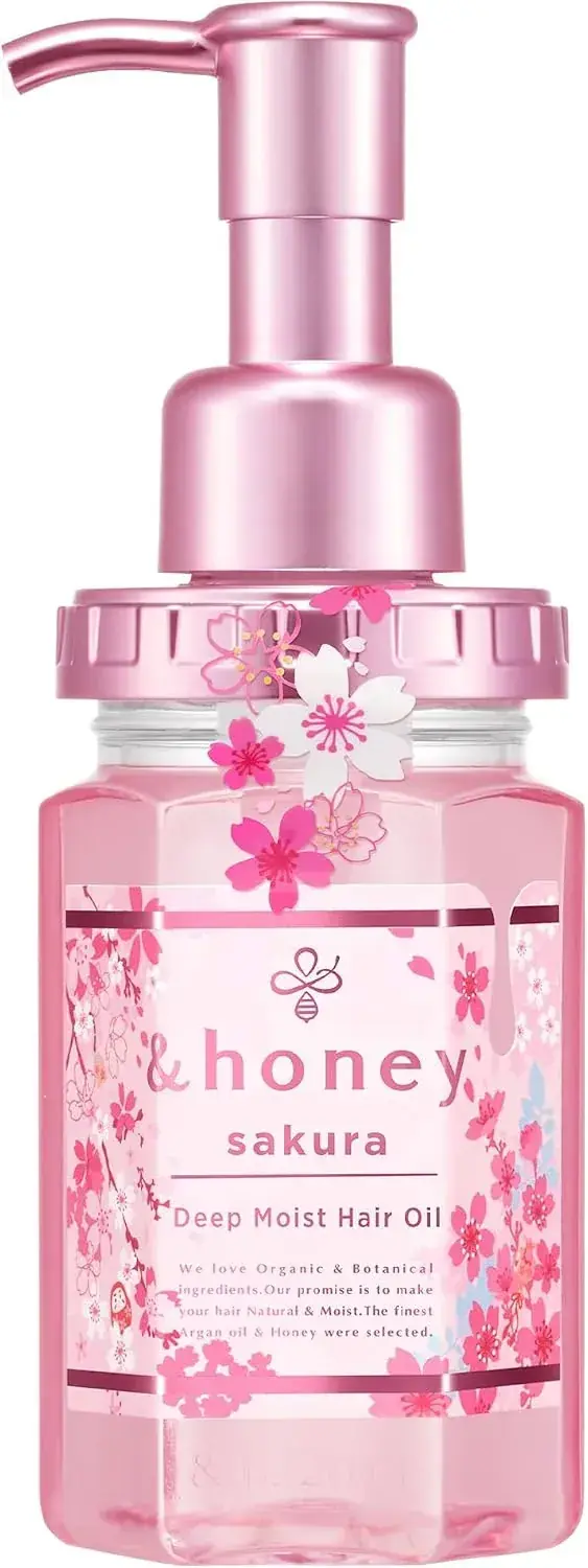 &Honey Deep Moisture Hair Oil Sakura Cherry 3.38 fl oz 100 ml