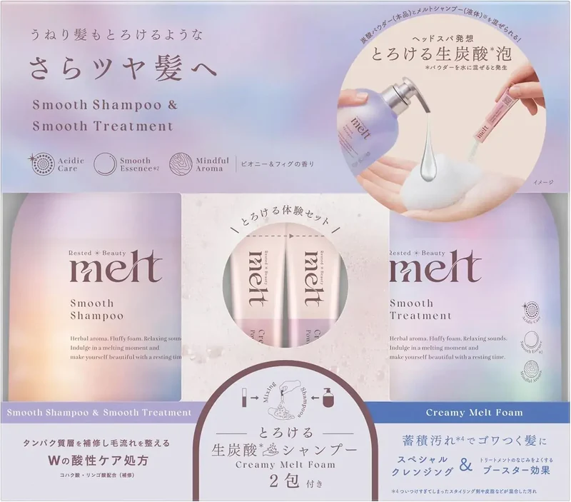 Melt Smooth Pump & Creamy Foam 33.8fl oz Peony Fig Hair Treatment