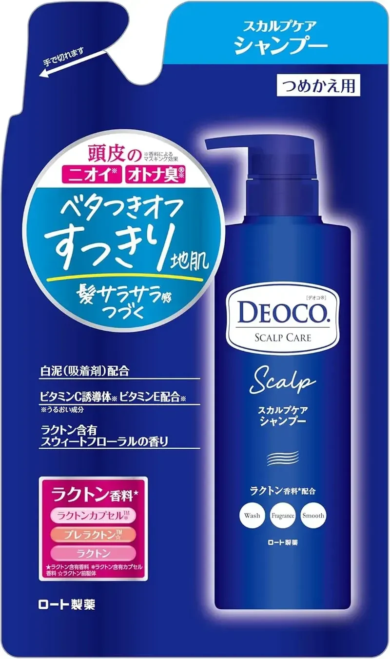Deoco Scalp Care Shampoo Refill 370 ml Sweet Floral Fragrance