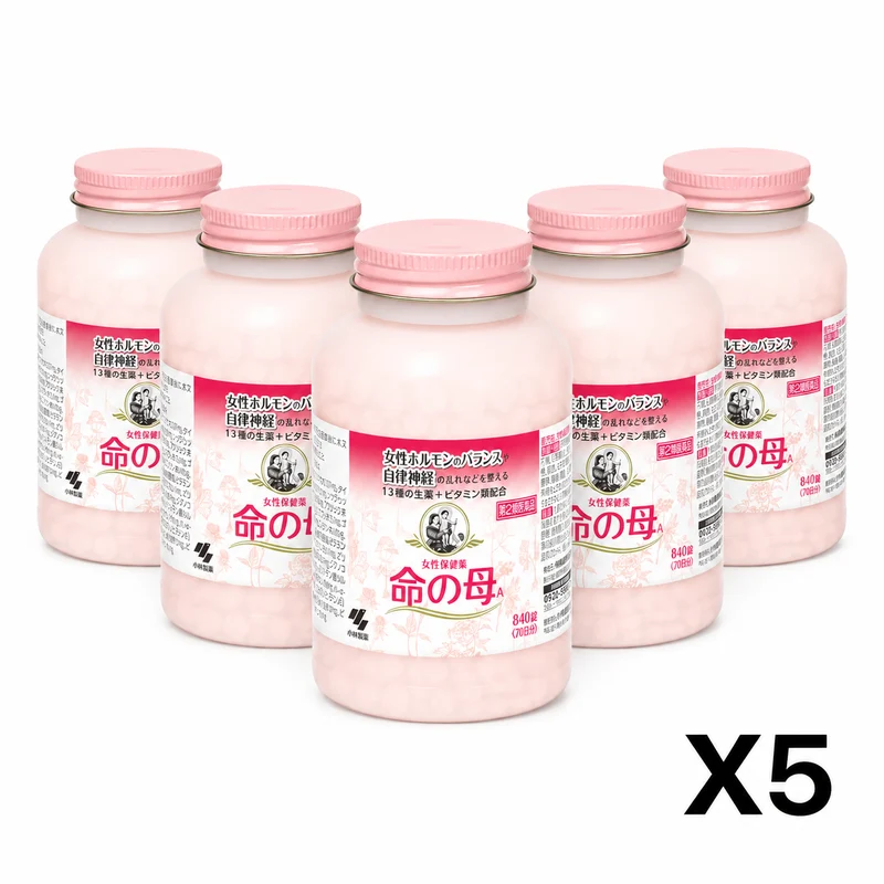Kobayashi Inochi No Haha Women's Health Tablets 840 Count 5-Pack