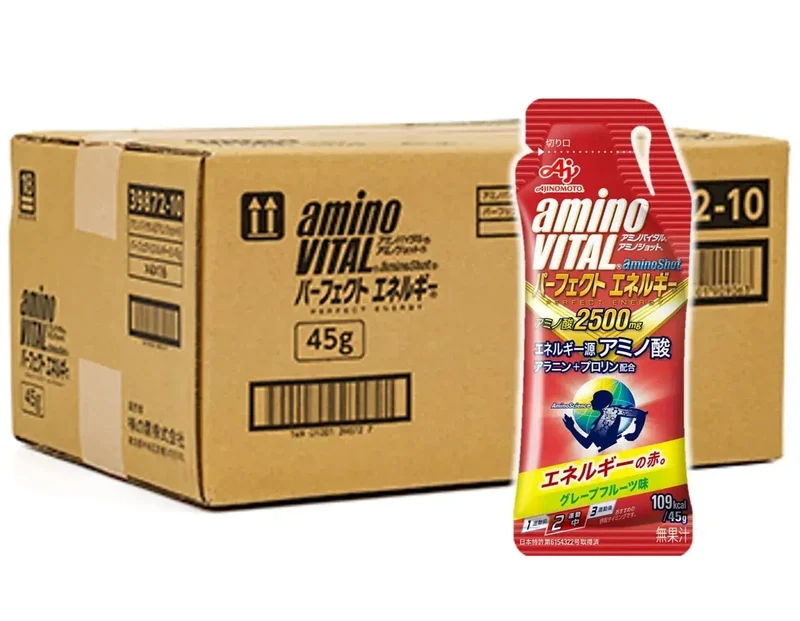 Ajinomoto Amino Vital Amino Shot Perfect Energy Gel 45 Grams (x 64) - Grapefruit Flavor