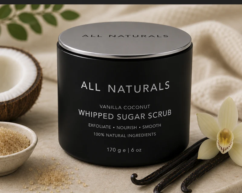 Vanilla Coconut Whipped Sugar Scrub – Natürliches Körperpeeling 170 g