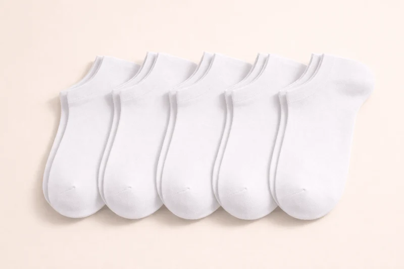 Damensocken aus 100% Baumwolle- 5er Set (EU 36–38)- Weiß