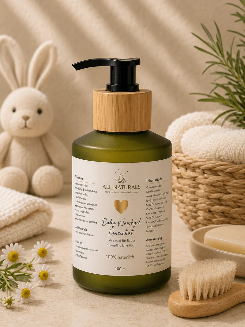 Baby Waschgel Konzentrat – Extra mild für Haut & Haare