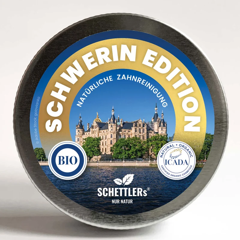 Bio-Zahnputzpulver SCHWERIN EDITION - Das Pulver für Einsteiger mit viel Minze und wenig Salz