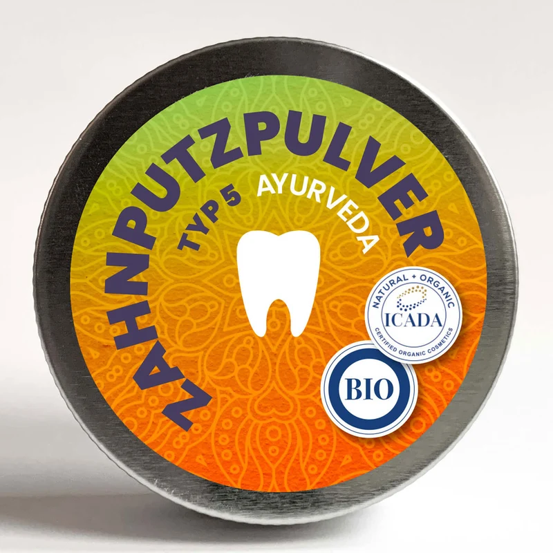 PREIS/LEISTUNGSSIEGER IM SEPTEMBER 2026: SCHETTLERs Bio-Zahnputzpulver - Pulver Typ 5 | natürliche Zahnpflege | 20g-Schraubdeckeldose aus Weißblech