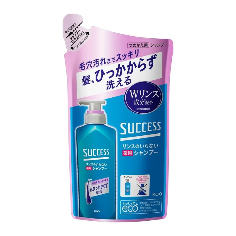 Kao Success No-Rinse Medicated Shampoo Refill 320ml for Healthy Hair