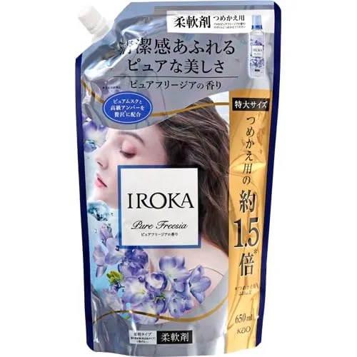 Kao Iroka Pure Freesia Refill Large 650ml - Fresh Floral Scent