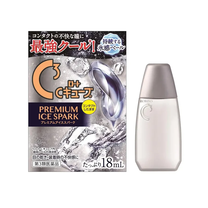 Rohto Pharmaceutical C Cube Premium Ice Spark 18ml OTC Eye Drops