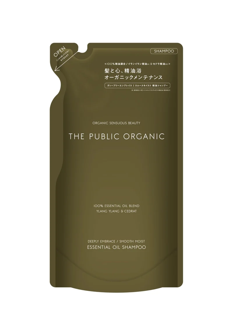 The Public Organic Deeply Embrace Smooth Moist Shampoo Refill 340ml Silicone-Free