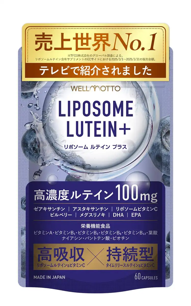 Wellmotto Liposomal Lutein Supplement with High Absorption and Zeaxanthin